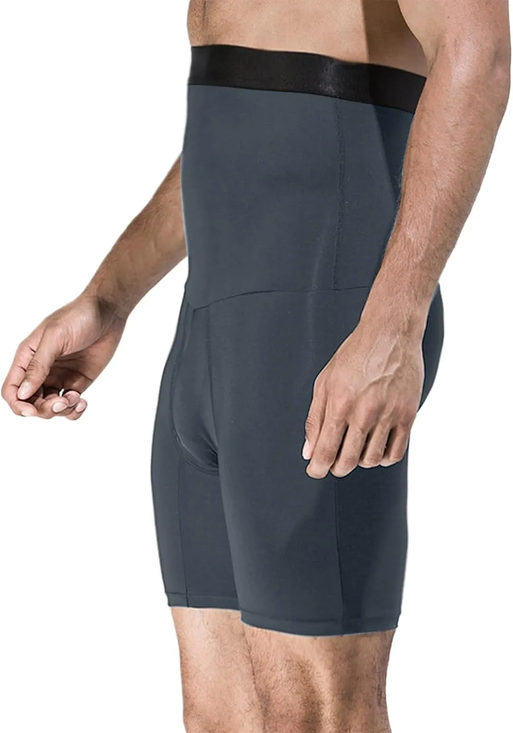 Men's Swim Trunks Plus Size Boxer Underwear 2 in 1 Solid Color High Stretch Panties Comfortable Breathable Briefs