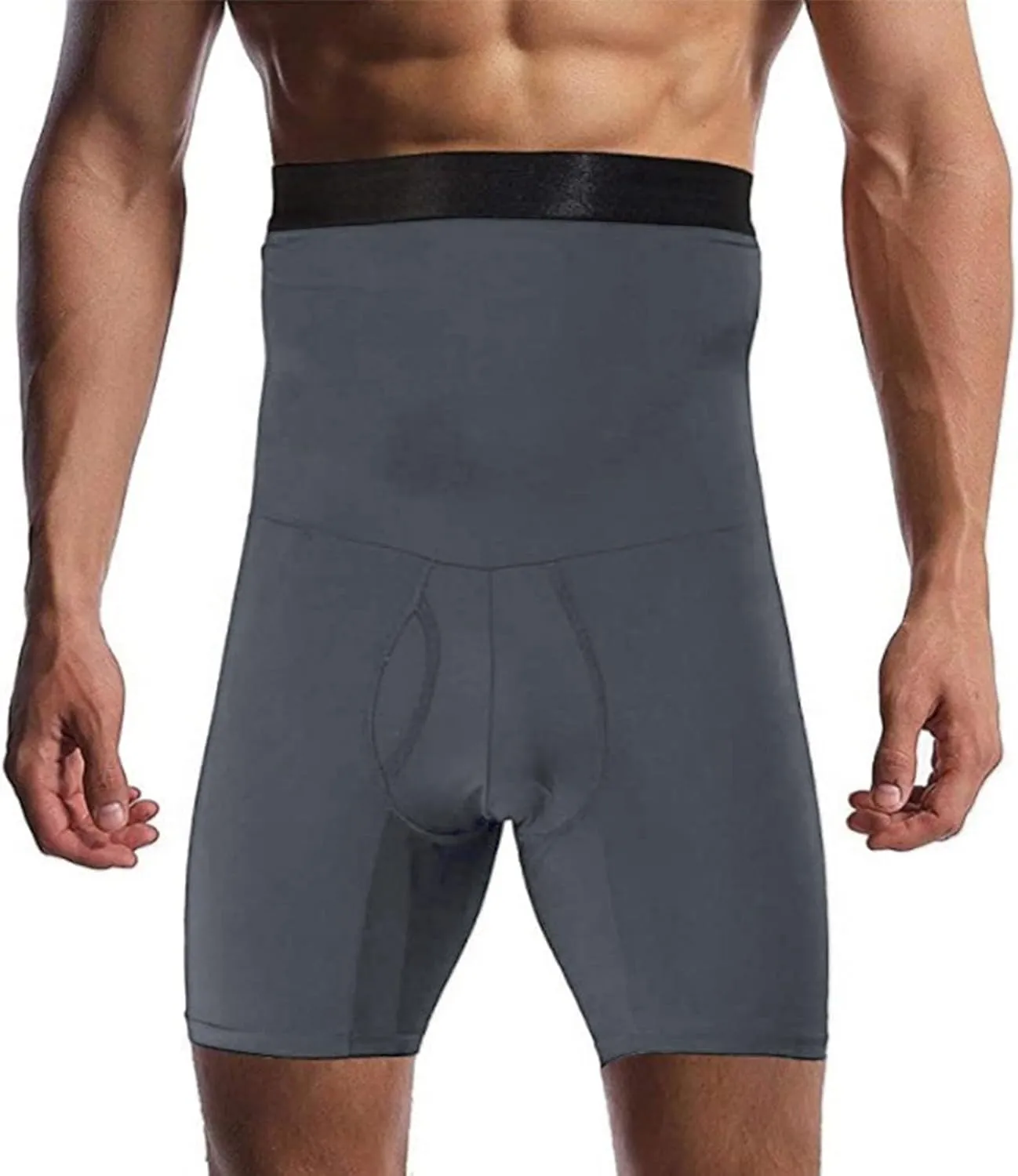 Men's Swim Trunks Plus Size Boxer Underwear 2 in 1 Solid Color High Stretch Panties Comfortable Breathable Briefs