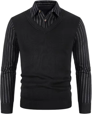 Mens Tan Sweater Winter Sweater Tops Slim Collar Solid Color Thickening Half Zipper Knit Bottoming Black Mens