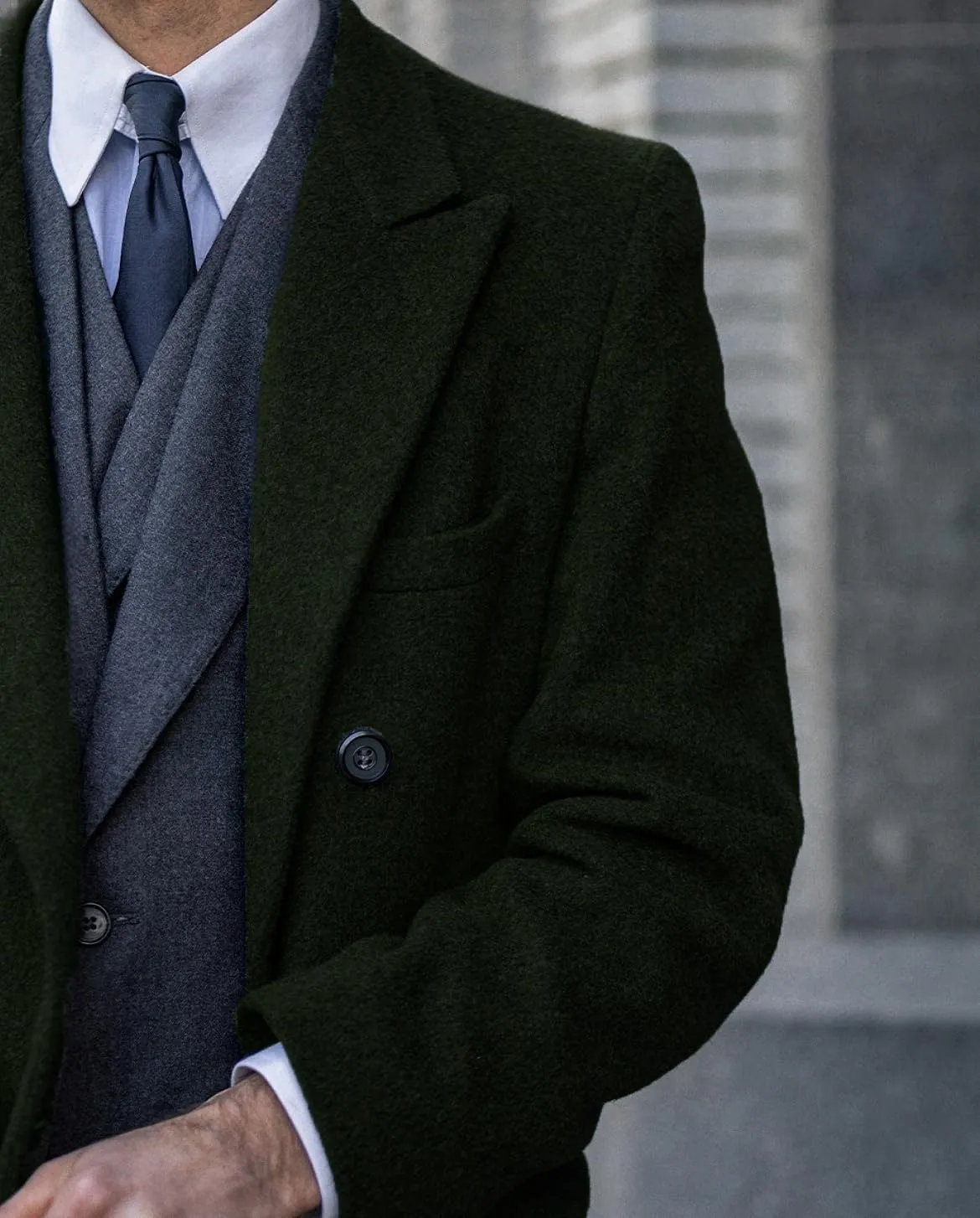 Men's Trench Coat Double Breasted Notched Lapel Peacoat Casual Warm Winter Long Jacket Overcoat With Pockets