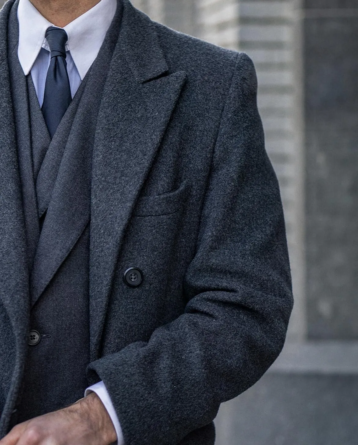 Men's Trench Coat Double Breasted Notched Lapel Peacoat Casual Warm Winter Long Jacket Overcoat With Pockets