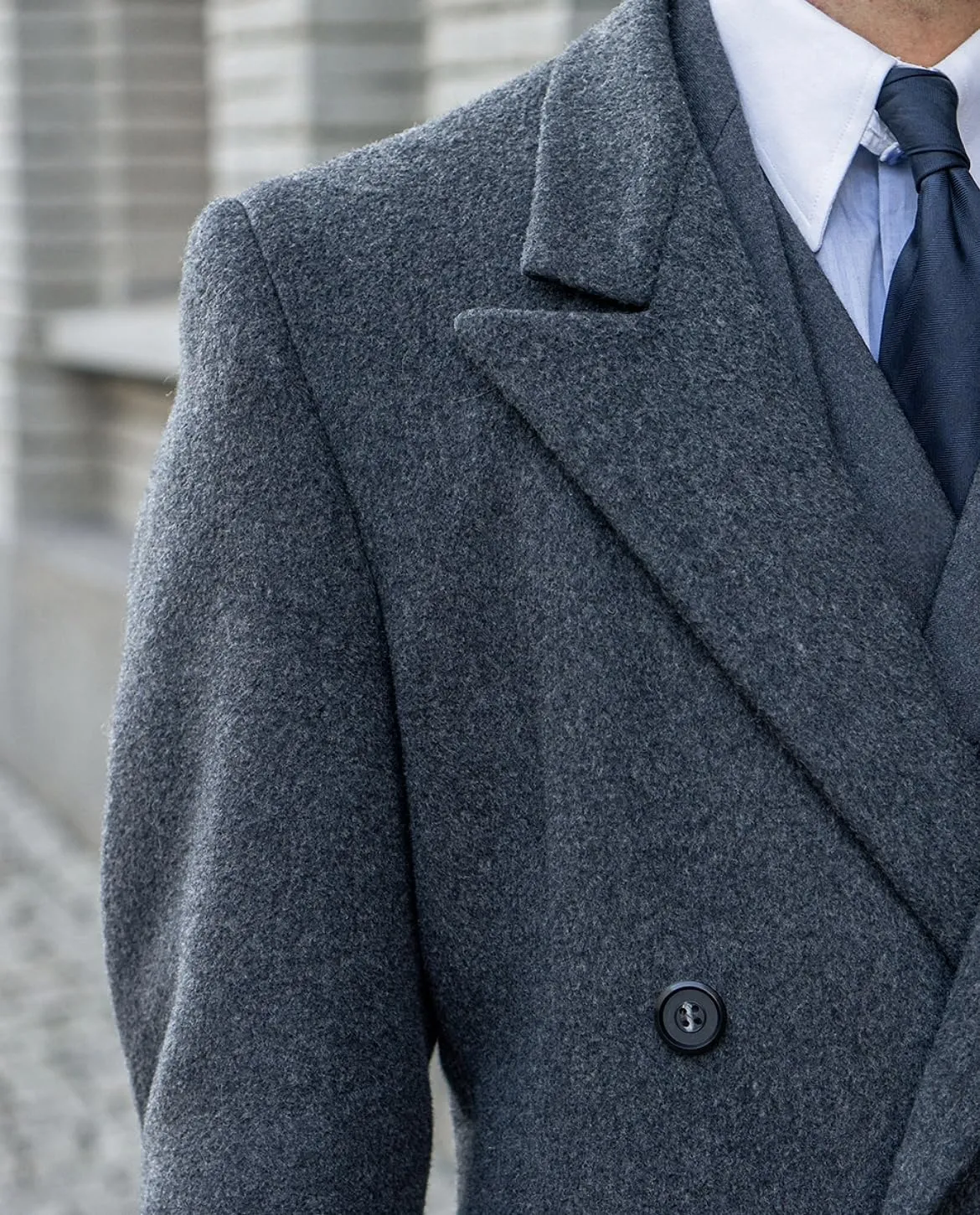 Men's Trench Coat Double Breasted Notched Lapel Peacoat Casual Warm Winter Long Jacket Overcoat With Pockets