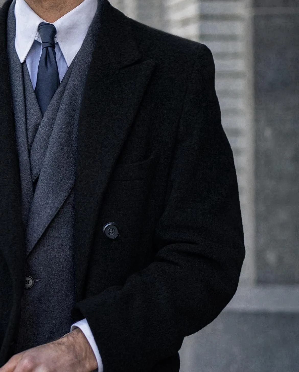 Men's Trench Coat Double Breasted Notched Lapel Peacoat Casual Warm Winter Long Jacket Overcoat With Pockets