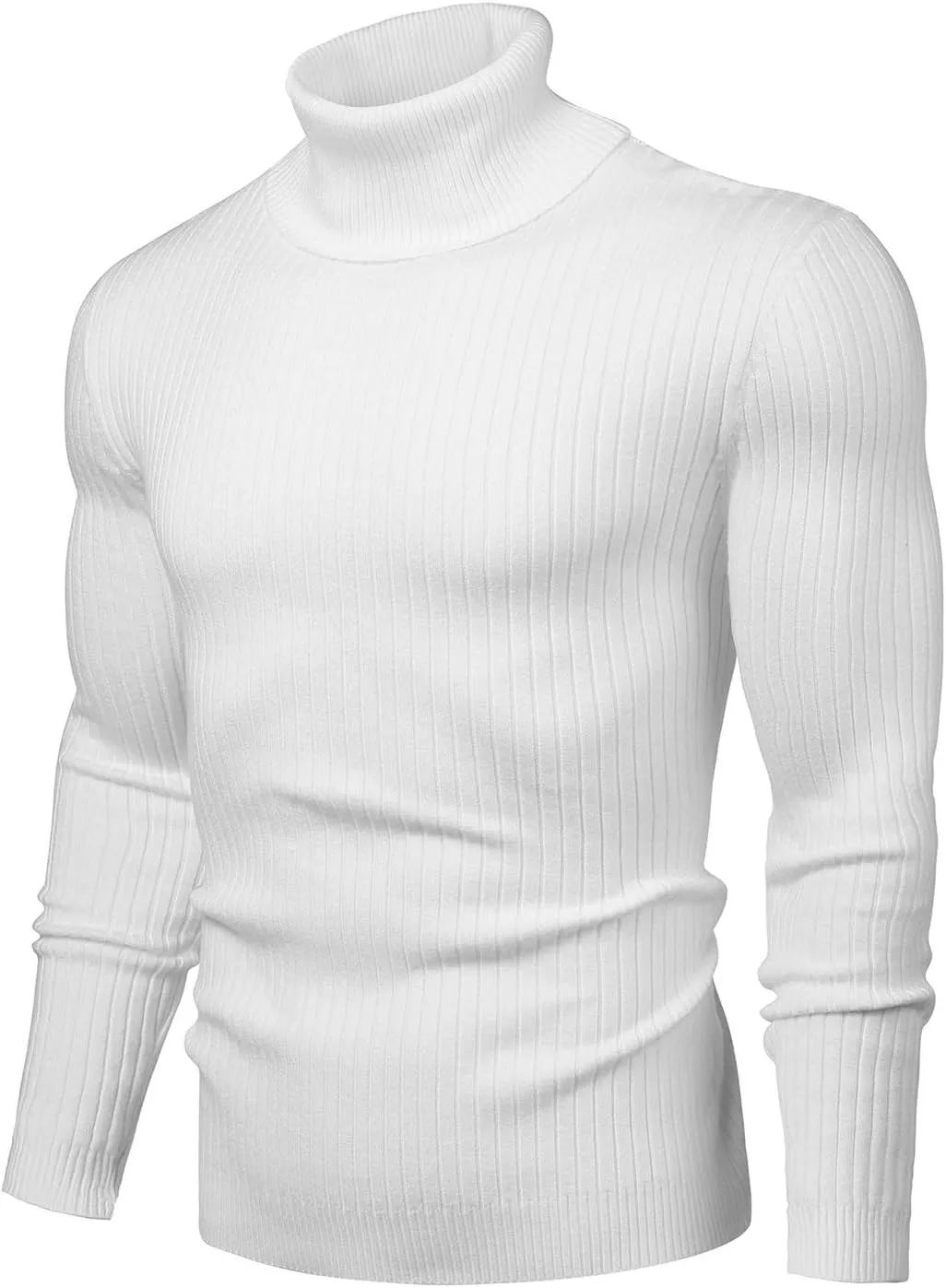 Mens Turtleneck Sweater Slim Fit Soft Knitted Basic Pullover Sweater