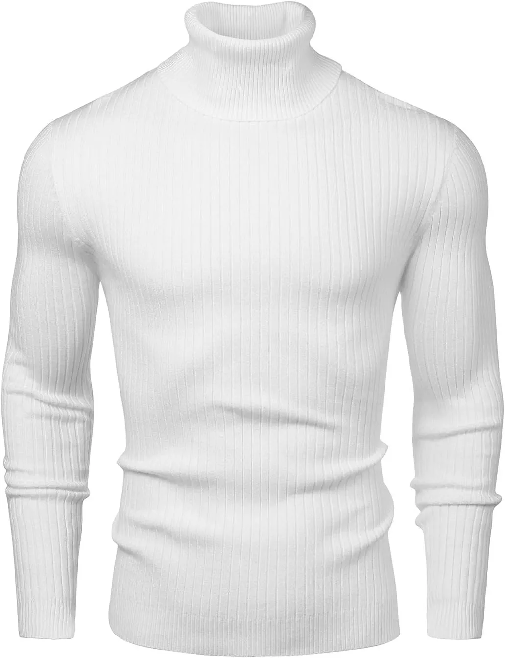 Mens Turtleneck Sweater Slim Fit Soft Knitted Basic Pullover Sweater