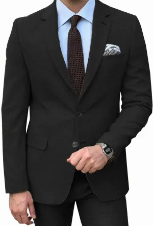 Mens Tweed Blazer 2 Button Lightweight Herringbone Jacket Casual Men Blazer Wedding Groomsmen Prom Jacket