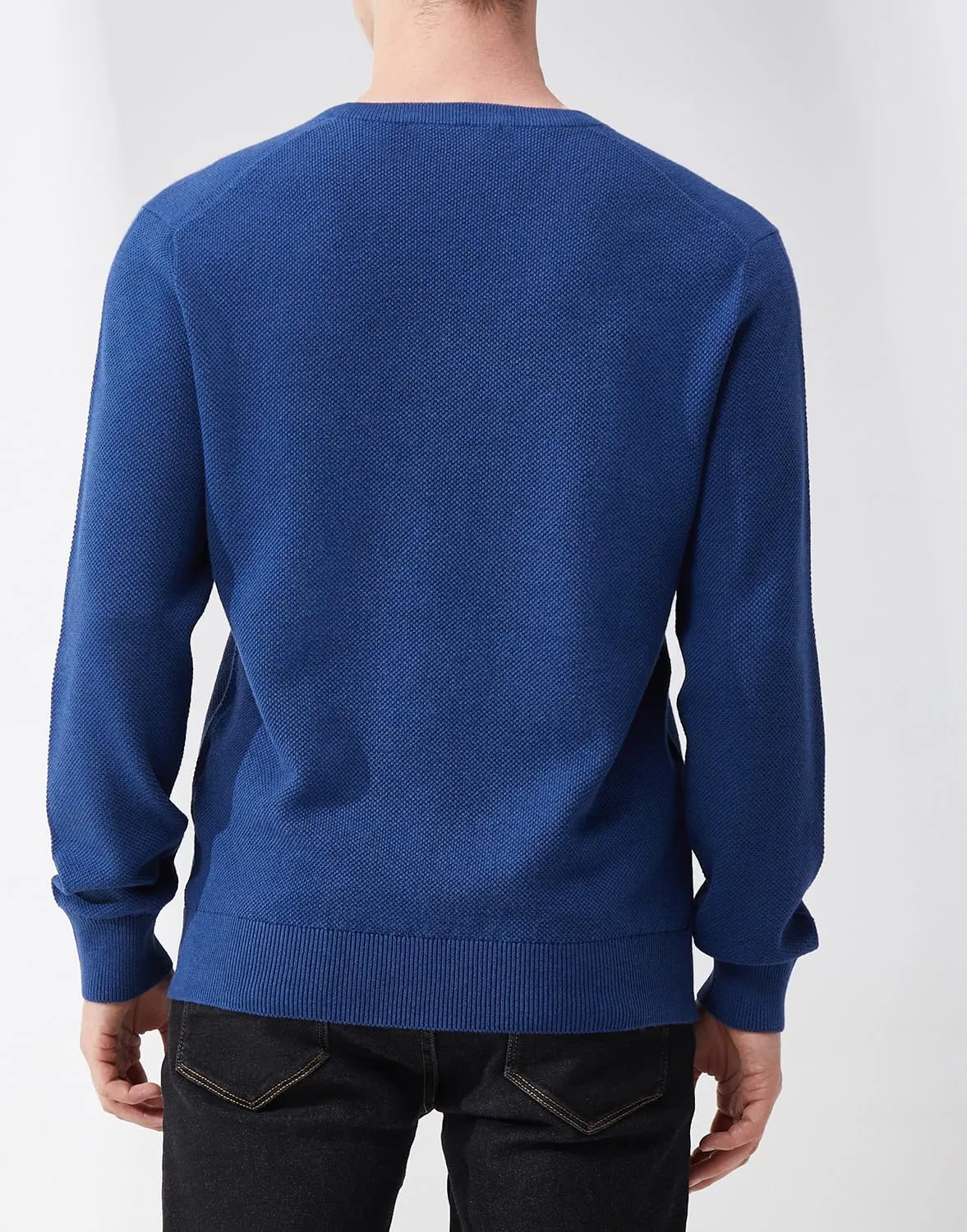 Men's V-Neck Long Sleeve Sweater Slim Fit Casual Pullover Sweater
