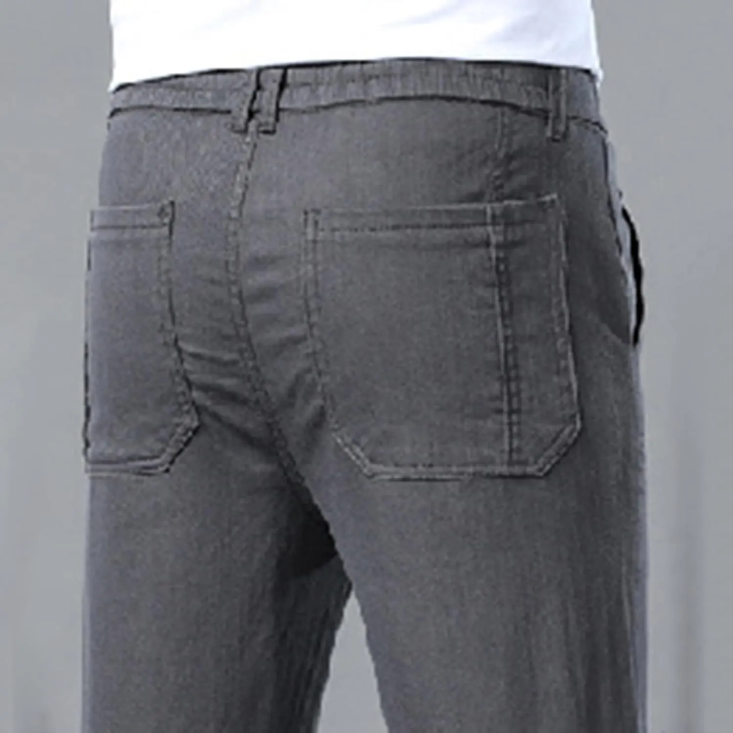 Men's Waterproof Cargo Pants Outdoor Running Hiking Elastic Waist Trousers Plus Size Drawstring Pants with Pockets