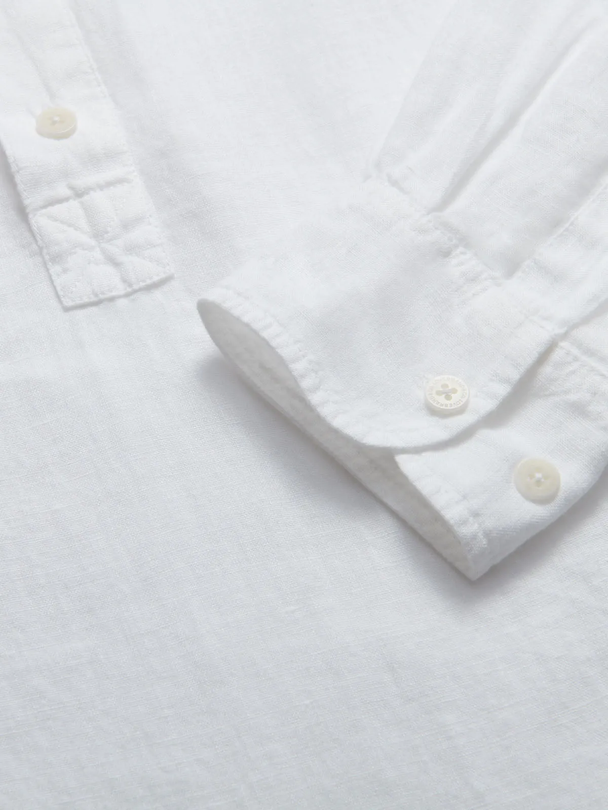Men's White Hoffman Linen Shirt