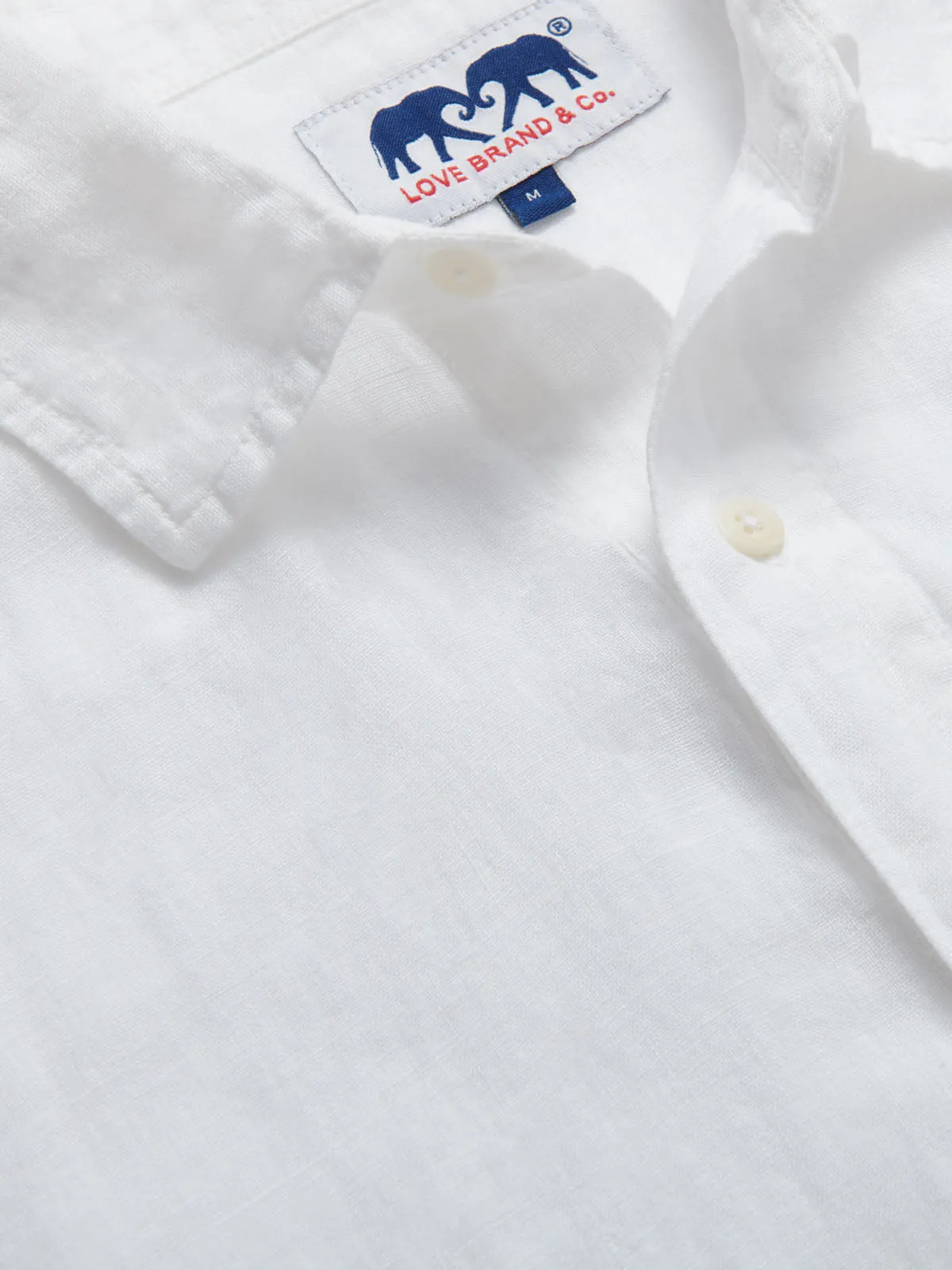 Men's White Hoffman Linen Shirt