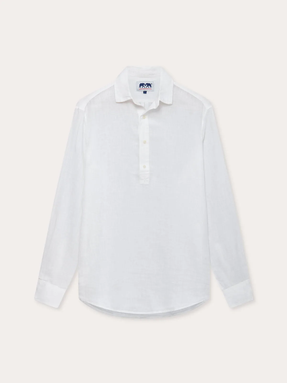 Men's White Hoffman Linen Shirt