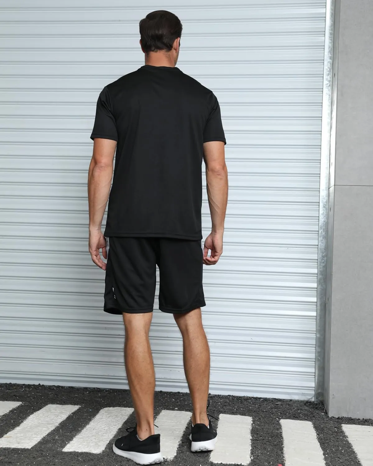Men's Workout Sets Athletic Clothes Soccer Shirts Shorts 3 Pack Basketball Running Gym Football Outfits Summer