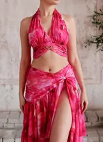 Michelle - Floral Print Halter Neck Bikini Set