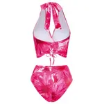 Michelle - Floral Print Halter Neck Bikini Set