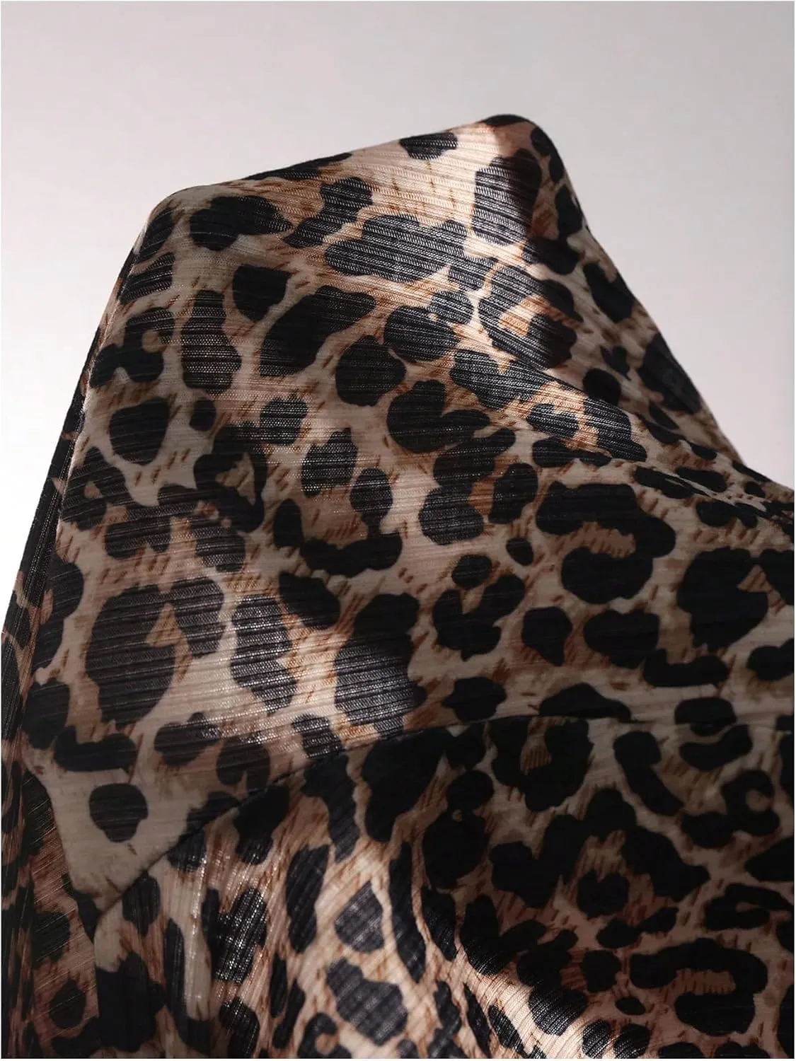 Milumia Women's Leopard Print Y2k Crop Jacket Faux Fur Trim Coat Outwear Clubwear