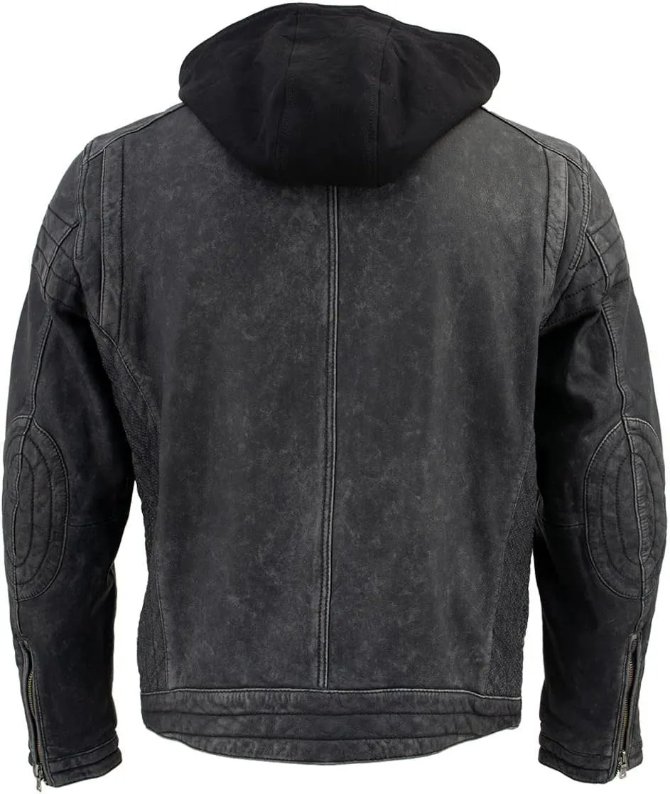 Milwaukee Leather Premium Men's Leather Fashion Casual Jackets and Coats with Hoodie | SFM