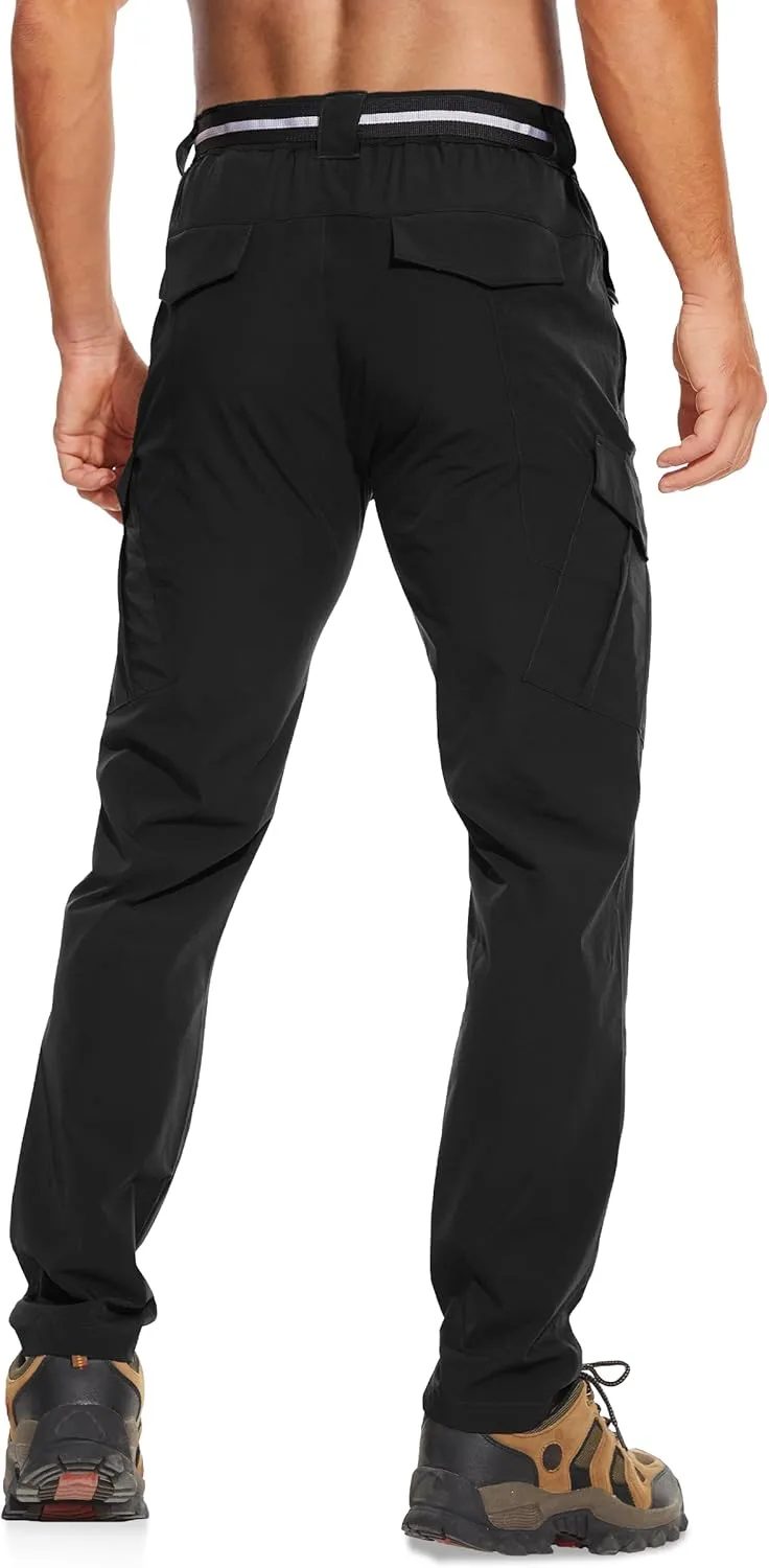 MOURCE Hiking Pants Water Resistant Ripstop Cargo Pants for Men Quick Dry Lightweight Men's Tactical Pants