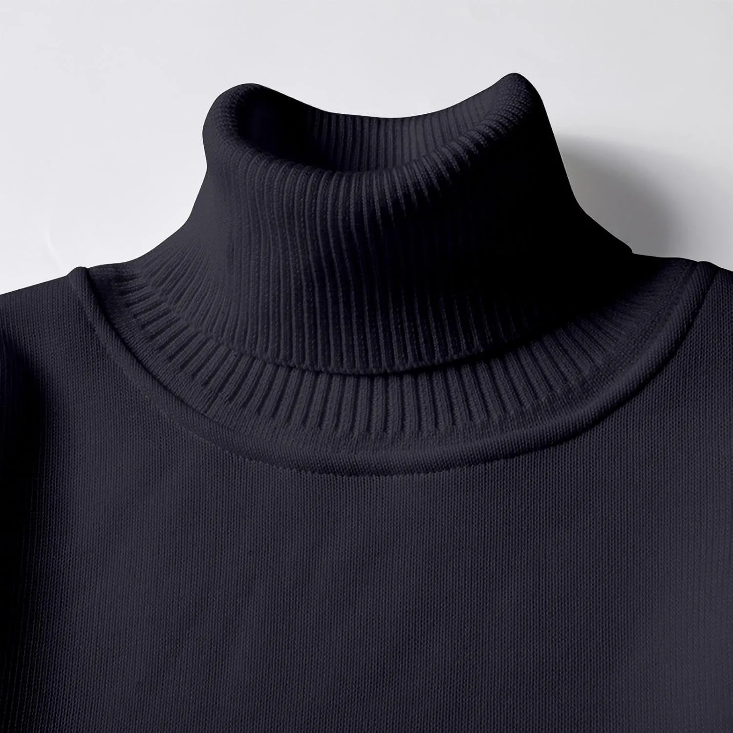 Muscularfit Mens Sweaters Slim Fit Soft Long Sleeve Casual Sweater Plain Turtleneck Regular Fit Sweater Winter Warm Knitwear