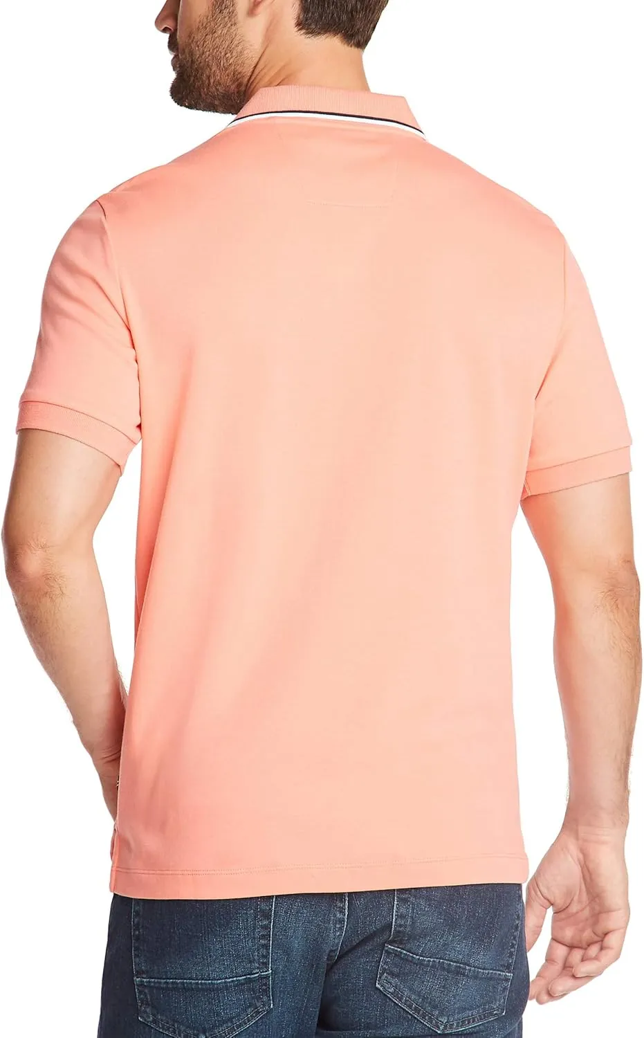 Nautica Men's Classic Fit Short Sleeve Dual Tipped Collar Polo Shirt