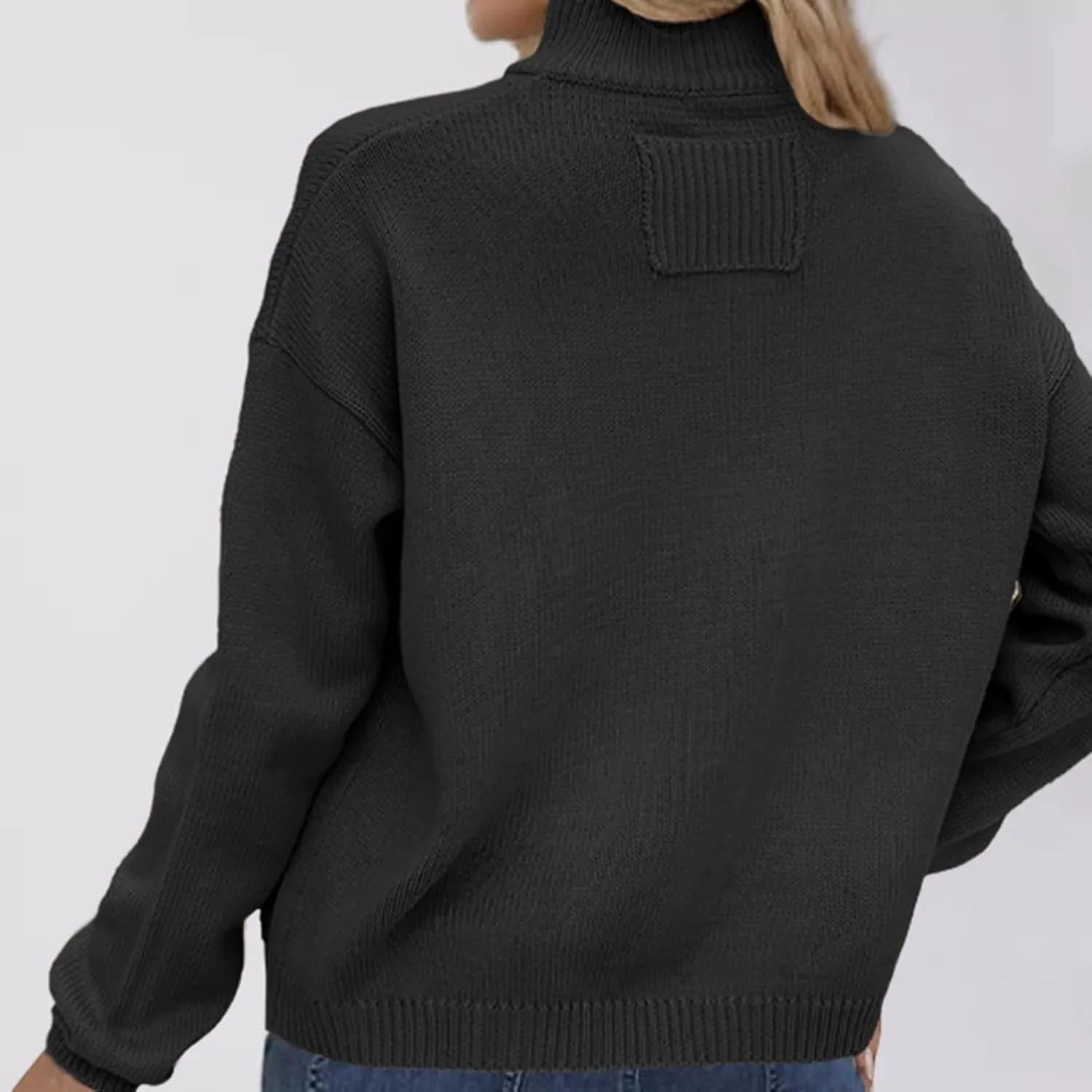 New Selling Knitted Coat Stand Collar Solid Color Cardigan Sweater Women's Dress Travel Sweatshirt Women