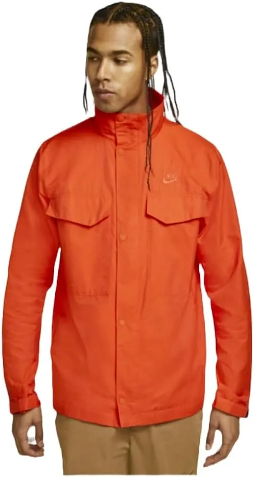 Nike Sportswear Men's Woven M65 Jacket, Orange, XL
