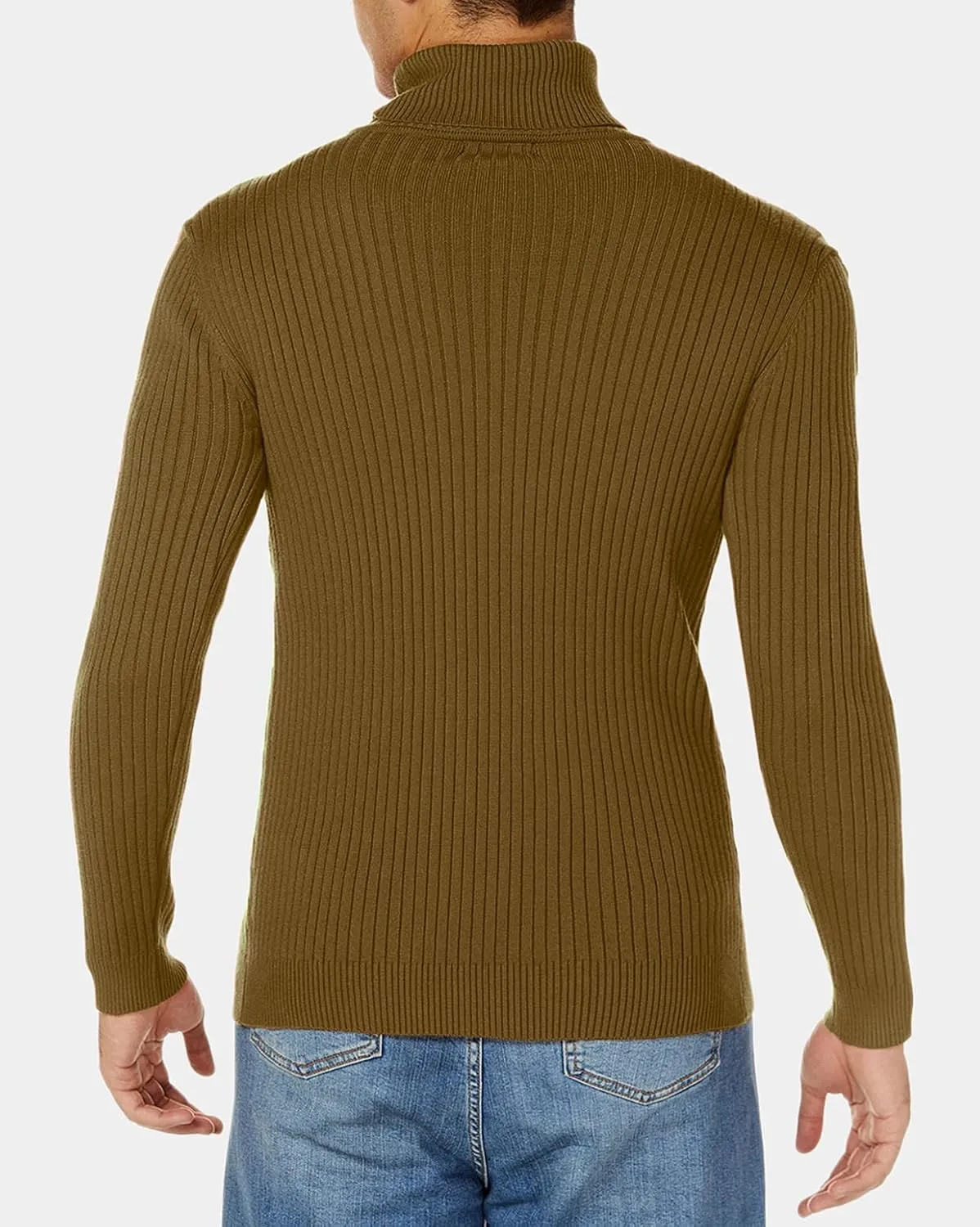 nine bull Mens Slim Fit Turtleneck Sweater Cable Knit Thermal Pullover Sweater