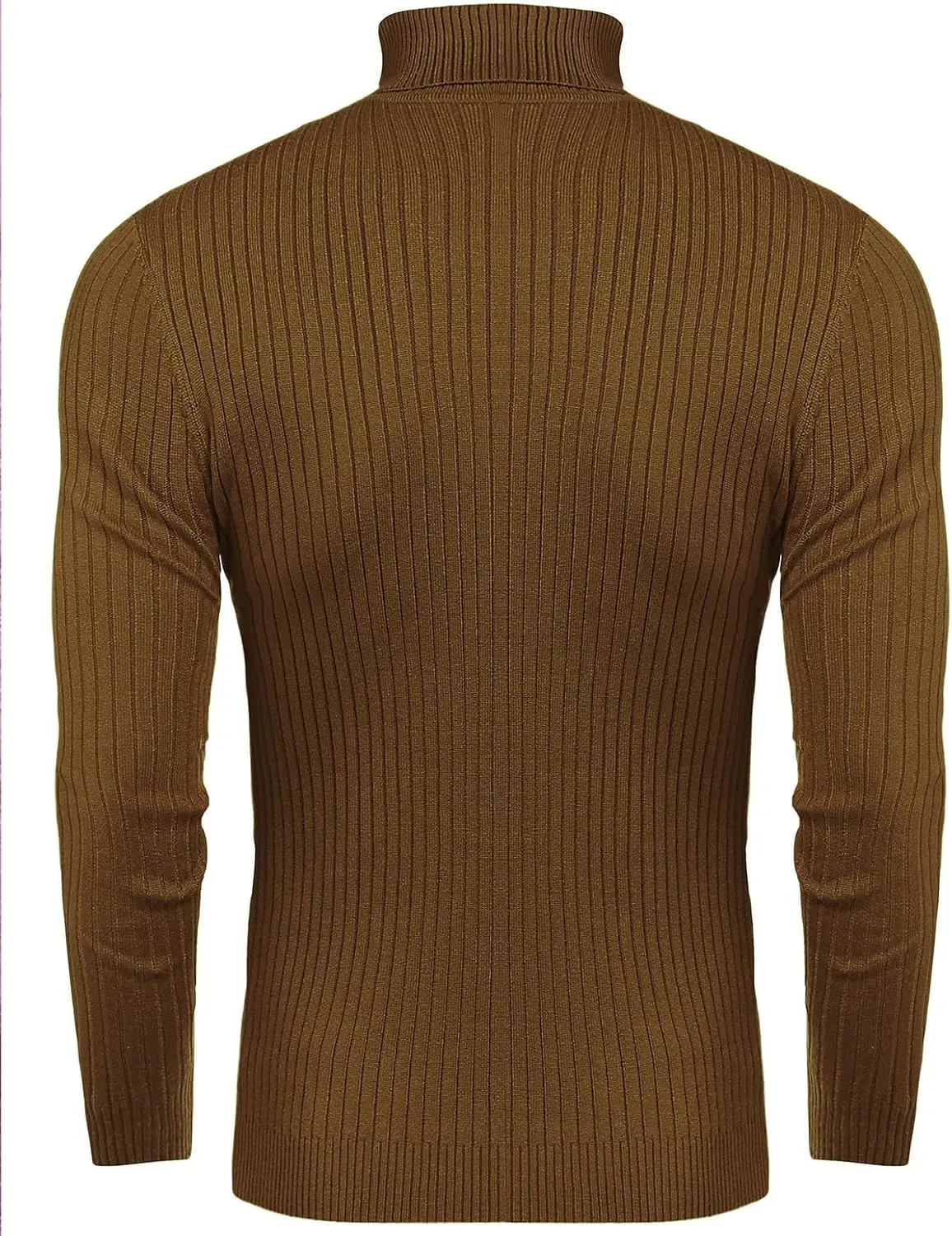 nine bull Mens Slim Fit Turtleneck Sweater Cable Knit Thermal Pullover Sweater