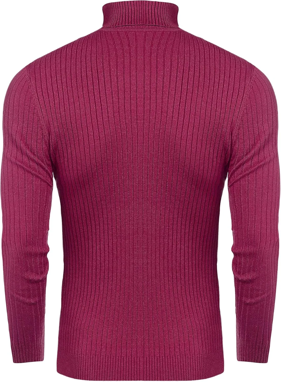 nine bull Mens Slim Fit Turtleneck Sweater Cable Knit Thermal Pullover Sweater
