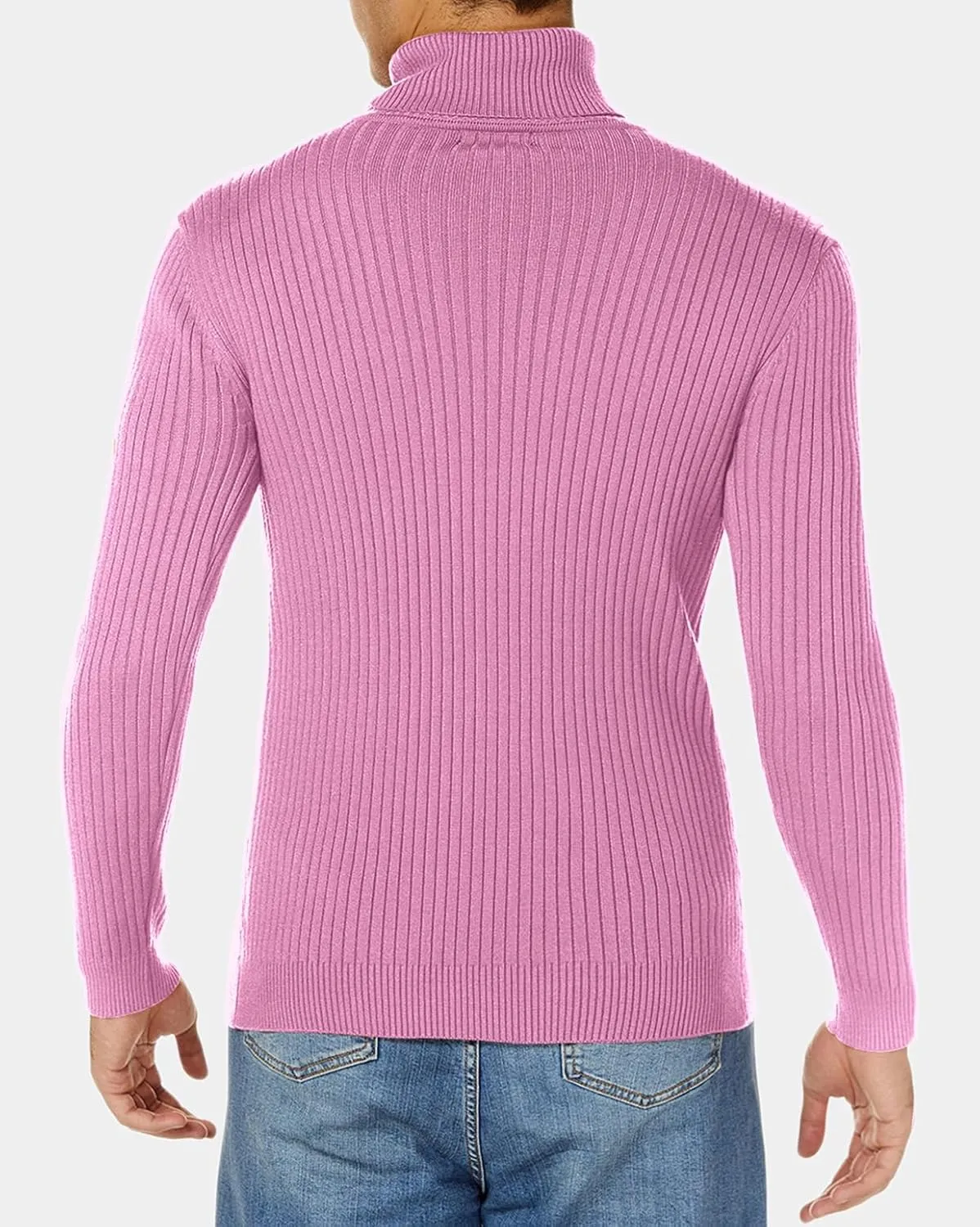 nine bull Mens Slim Fit Turtleneck Sweater Cable Knit Thermal Pullover Sweater