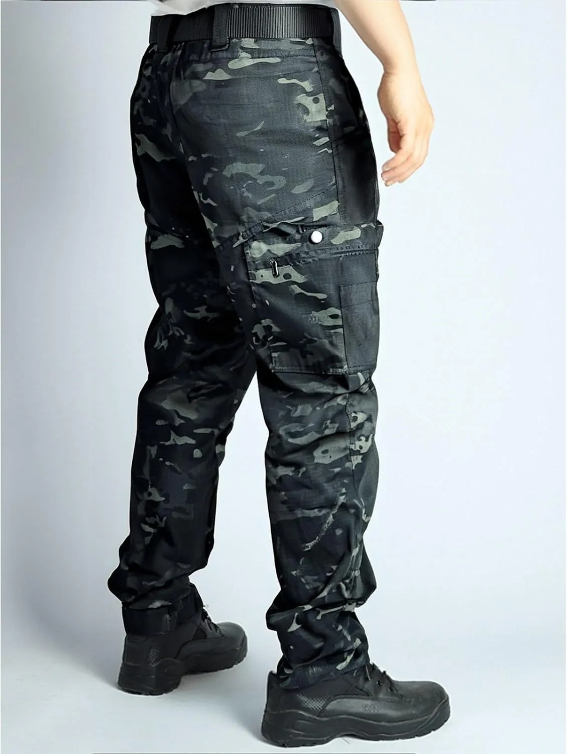 OIOLOYJM Military Cargo Pants for Men Hiking Stretchy Work Construction Camouflage Flexcamo - Tactical Waterproof Pants