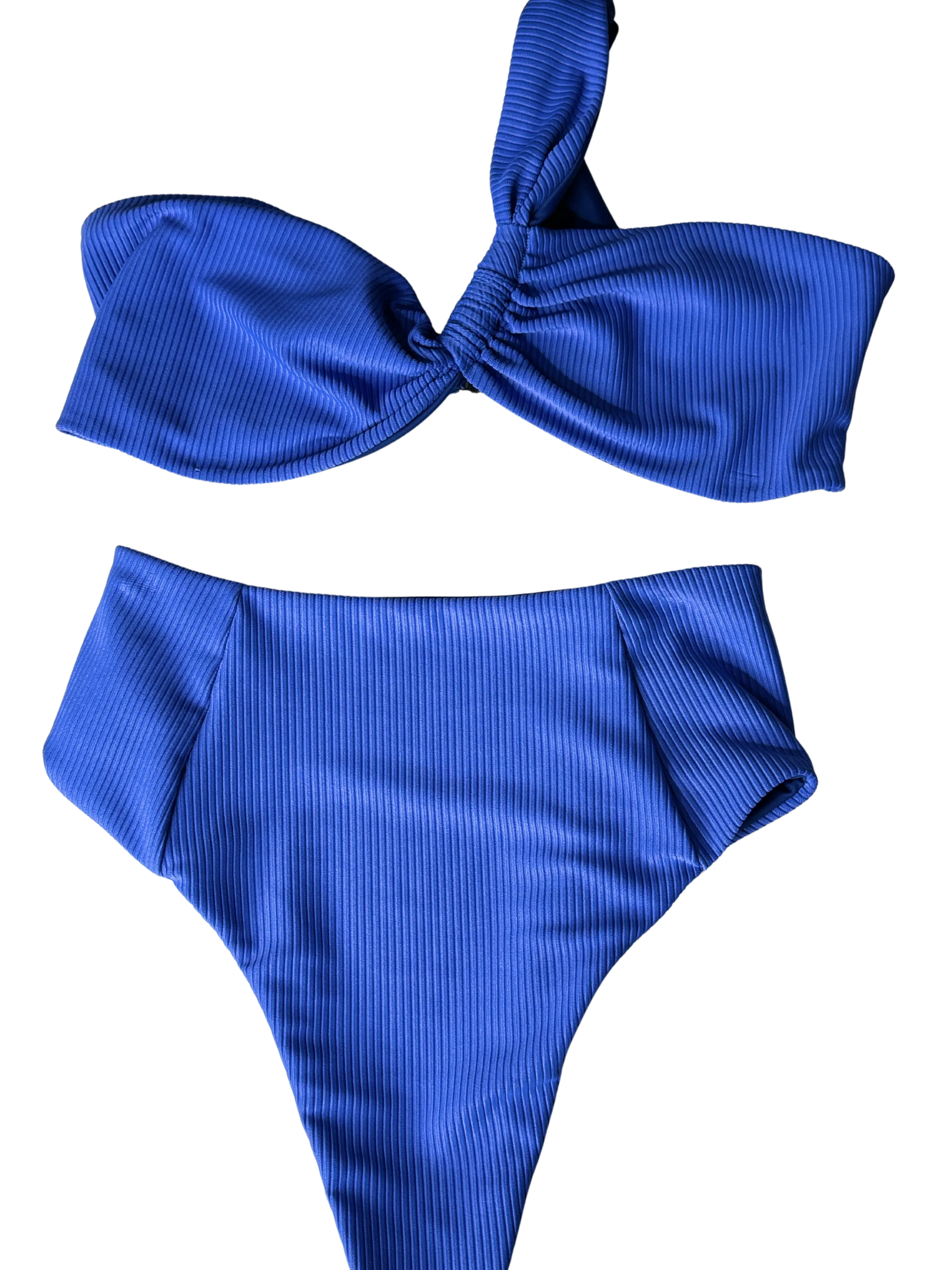 One shoulder-high waisted set