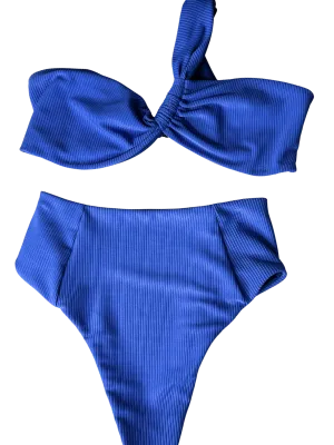 One shoulder-high waisted set