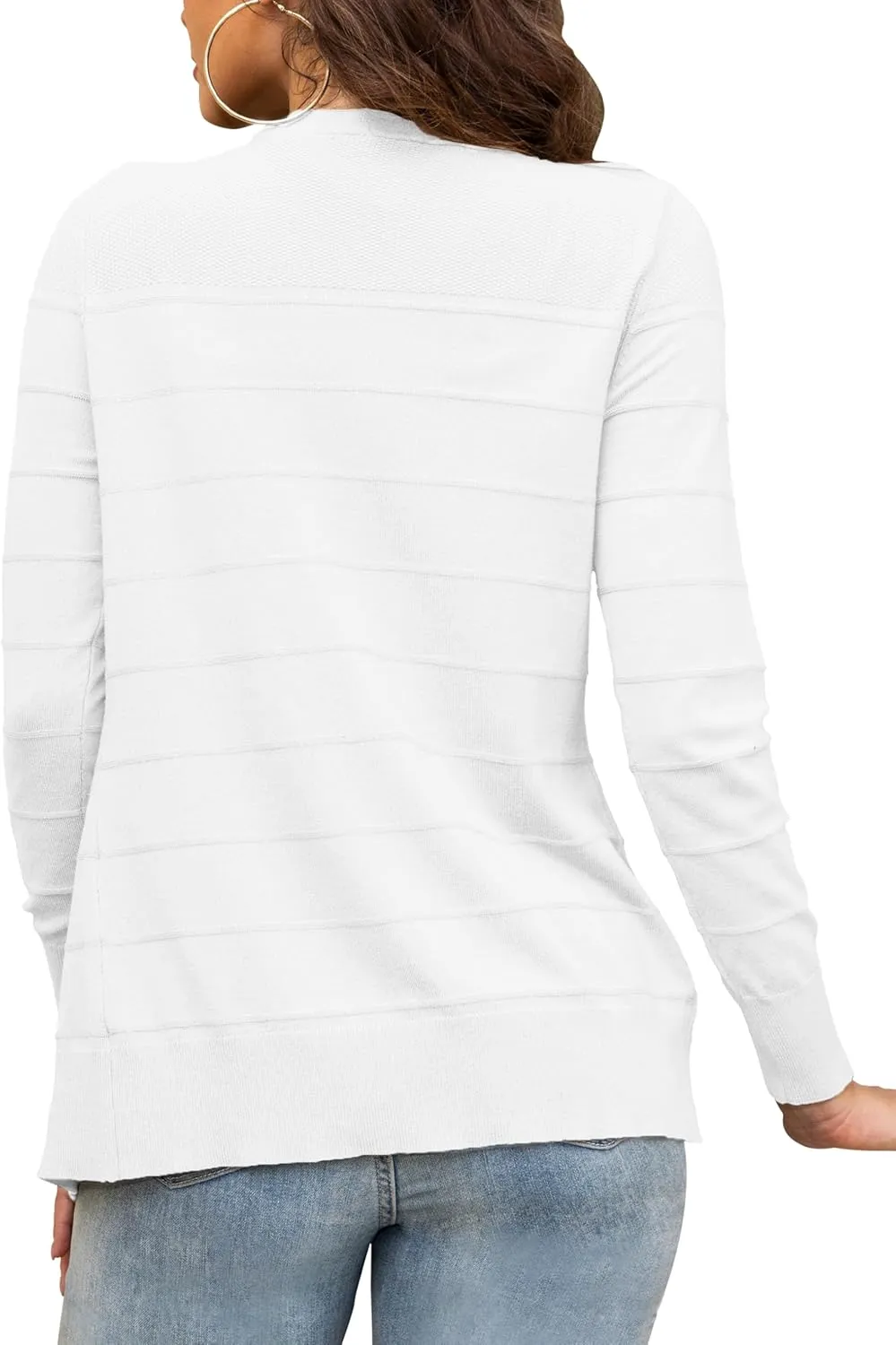 Othyroce Women's Cardigan V Neck Button Down Long Sleeve Knit Open Front Sweater Cropped Cardigans
