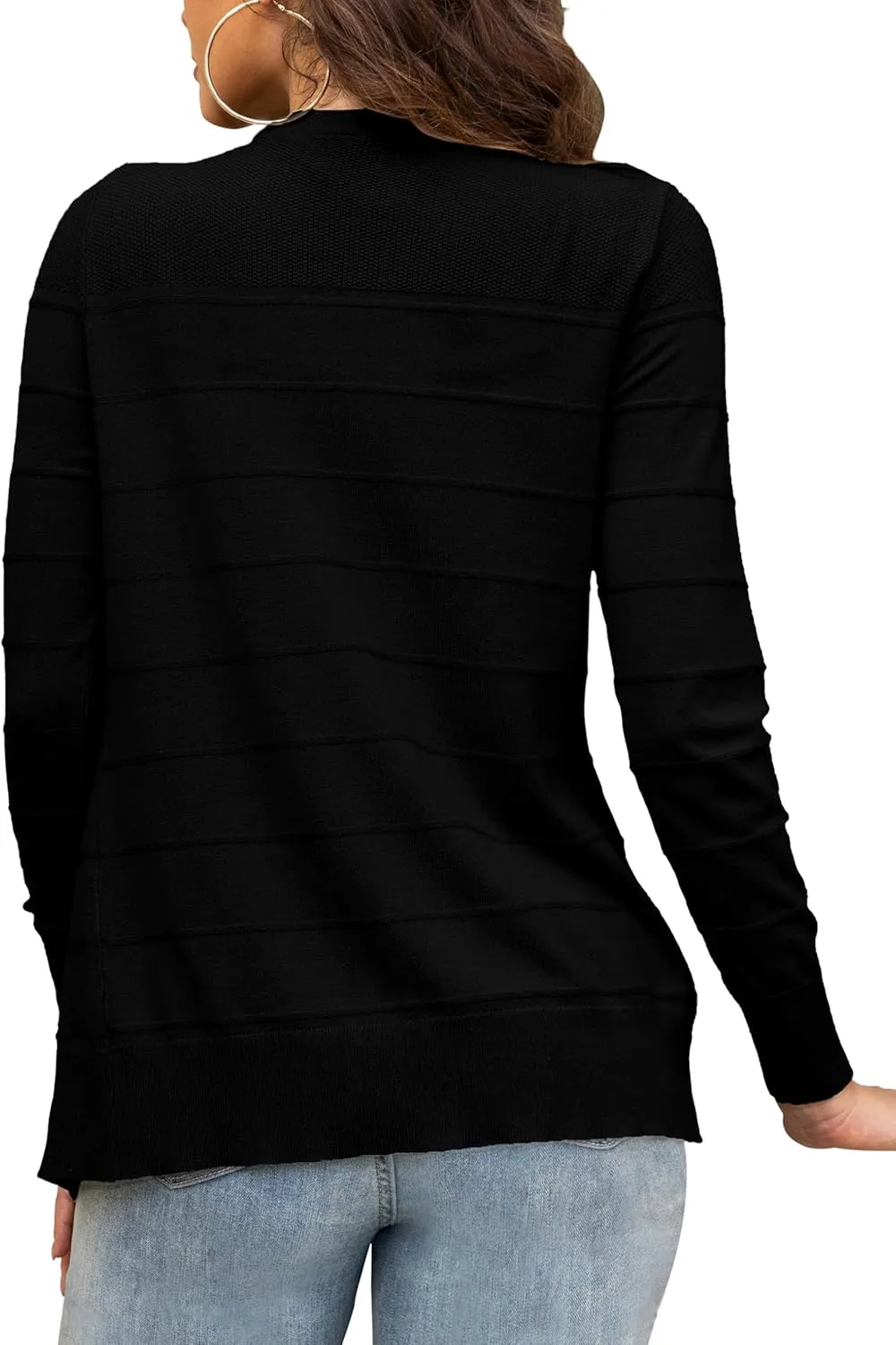 Othyroce Women's Cardigan V Neck Button Down Long Sleeve Knit Open Front Sweater Cropped Cardigans
