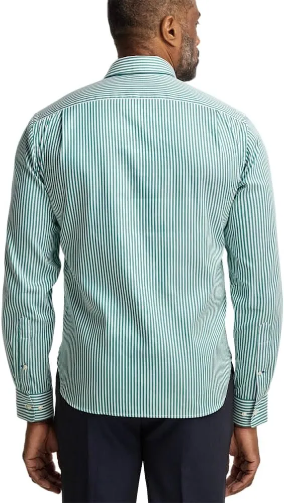 Paul Fredrick Men's Classic Fit Cotton Stripe Casual Shirt