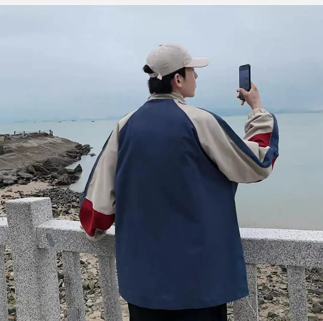 Pbkabiug Hip Hop Varsity Jacket Men Women Patchwork Color Block Windbreaker Coats Mens Fashion Loose Thin College Jackets