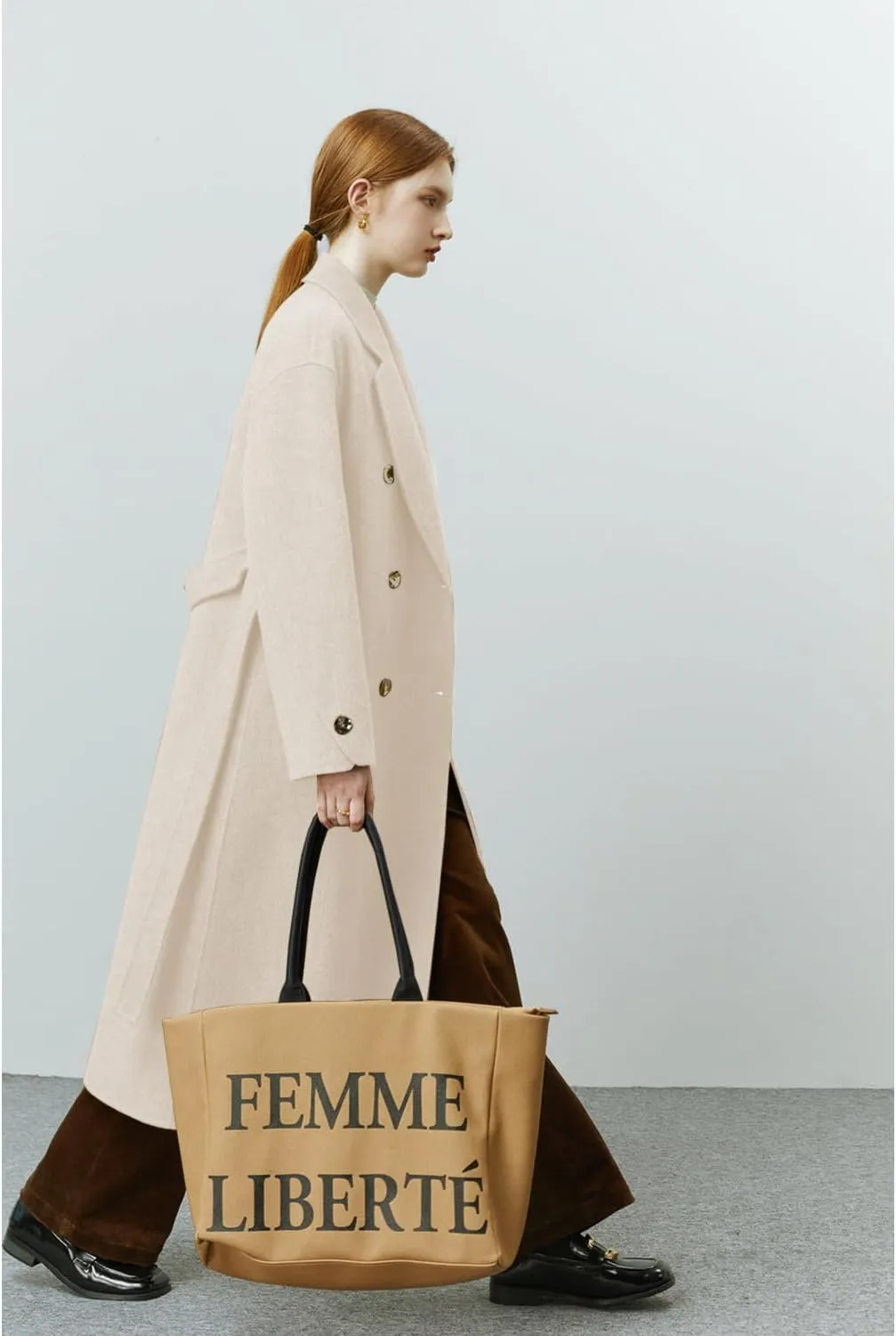 Peaceglad Womens Pea Coats Fall Long Trench Coat Double Breasted Lapel Belted Peacoat