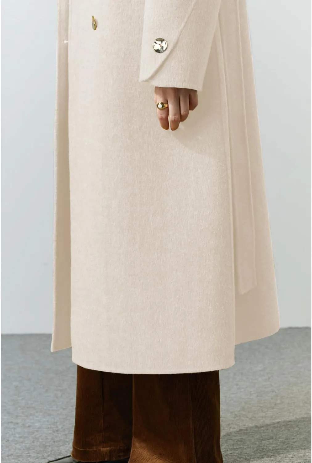 Peaceglad Womens Pea Coats Fall Long Trench Coat Double Breasted Lapel Belted Peacoat
