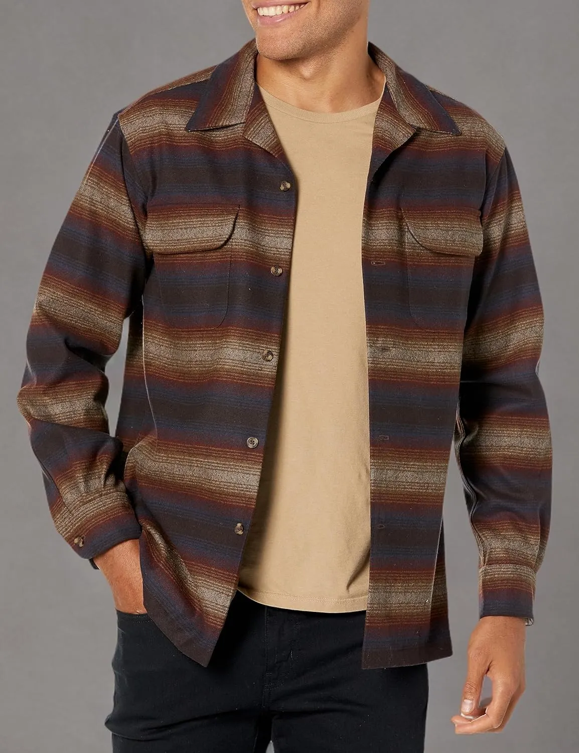 PENDLETON Men's Long Sleeve Classic-fit Board Shirt