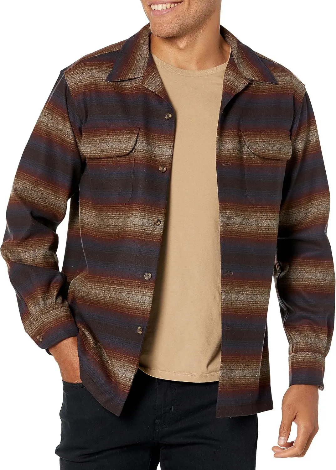 PENDLETON Men's Long Sleeve Classic-fit Board Shirt