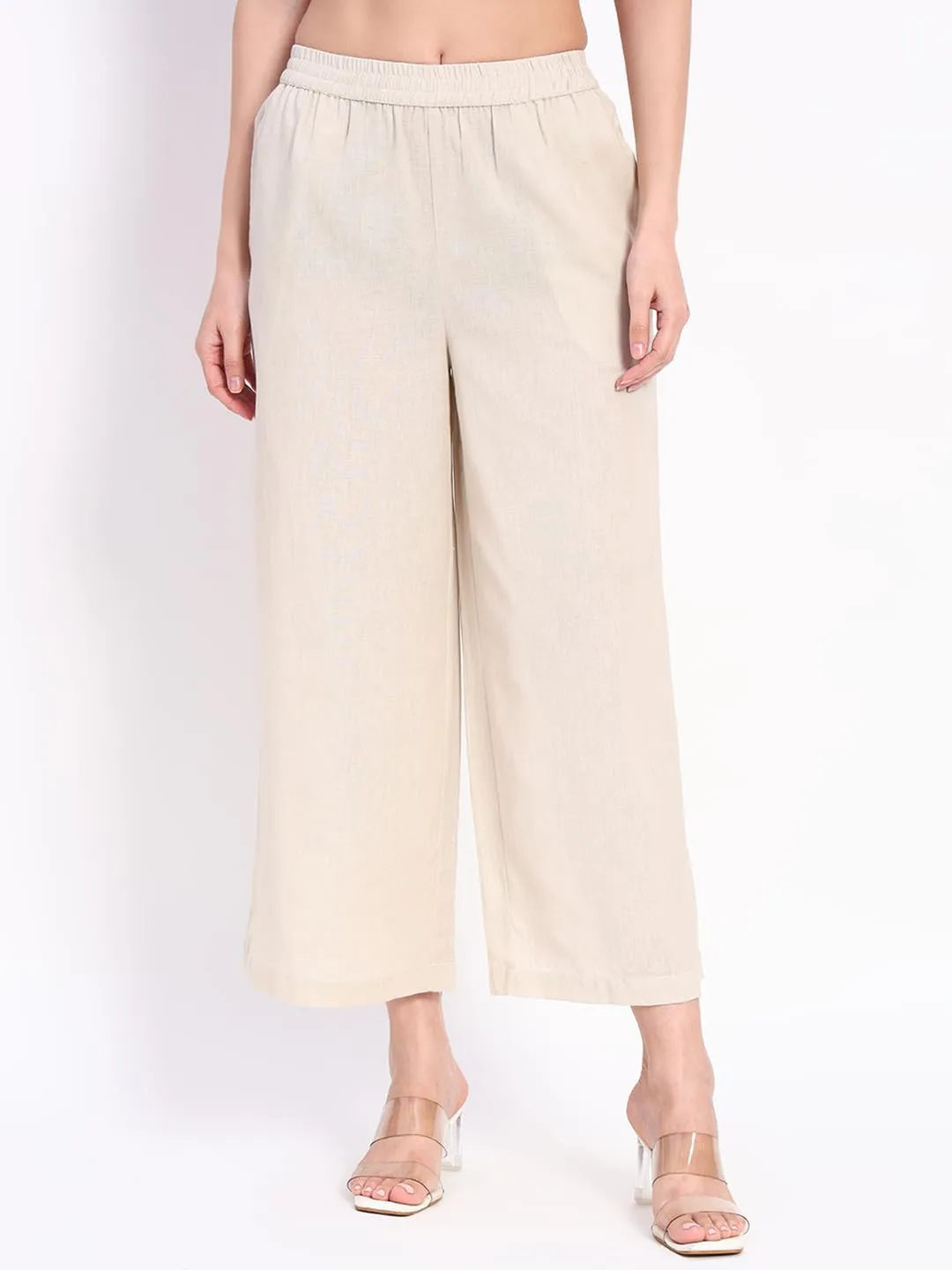 PIDAVLIYA'S Women's Wide Leg Pants Elastic High Waist Casual Yoga Workout Palazzo Pants & Trousers with Pockets