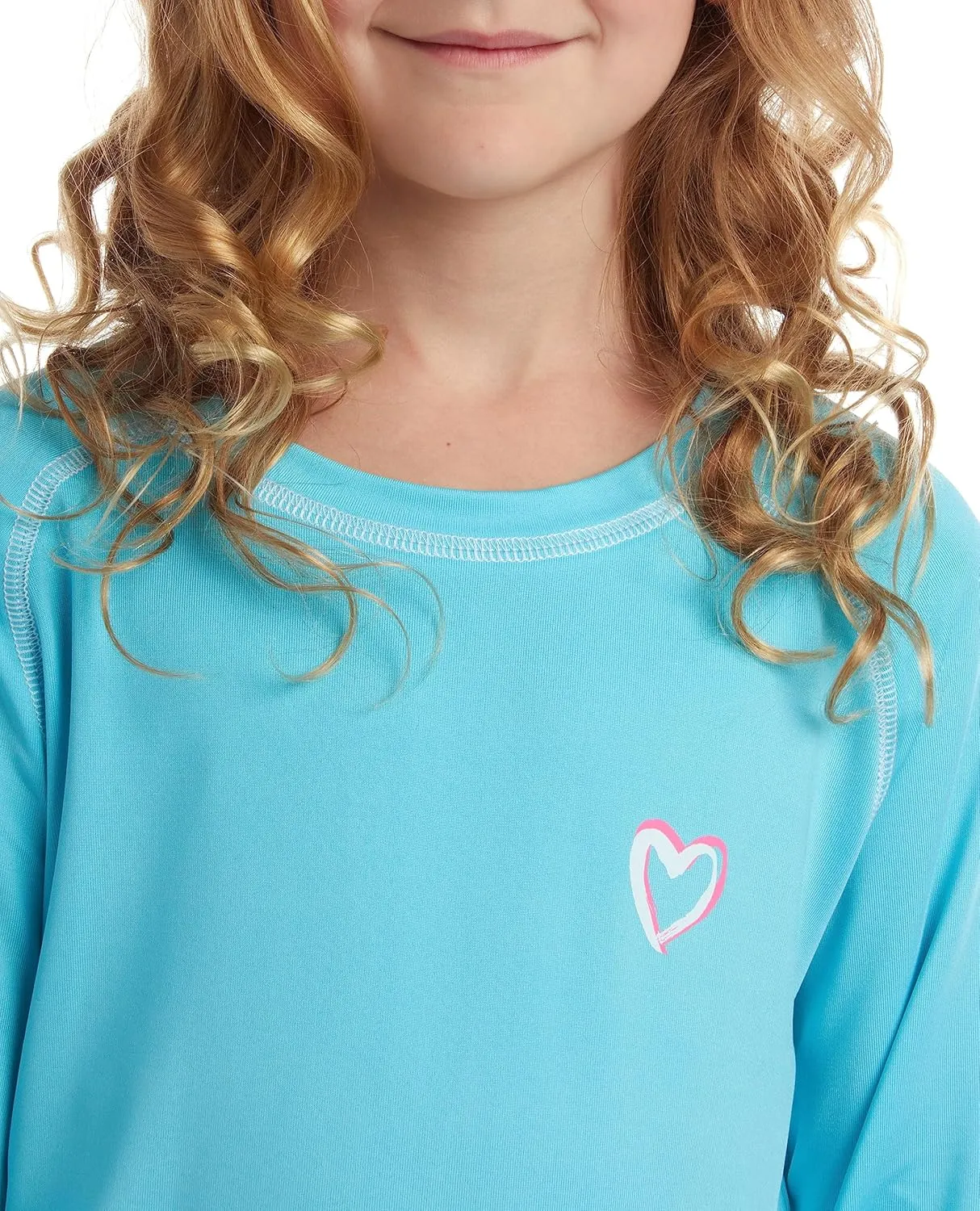 Pink Platinum Girls Rash Guard - UPF 50  Long Sleeve Quick Dry Swimwear and Sun Protection Swim Shirts for Girls (Size: 4-16)
