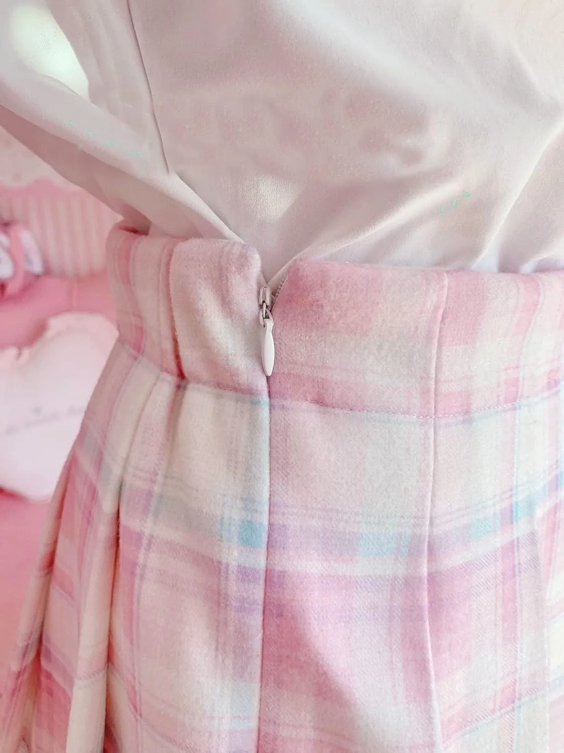 Plaid Pleated Mini Skirt Women Skorts High Waisted Tennis Skater Lolita Cute A-Line Short Skirts for Teen Girls