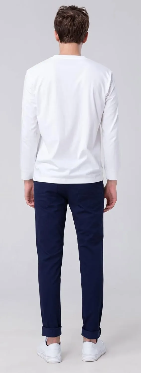 Plaid&Plain Men??s Skinny Khaki Pants Skinny Fit Chinos