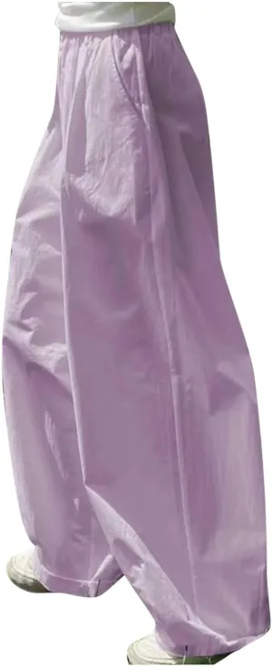 Plus Size Spring Cotton Linen Trousers for Women's Solid Elastic Waist Straight Tube Casual Wide Leg Lounge Pants