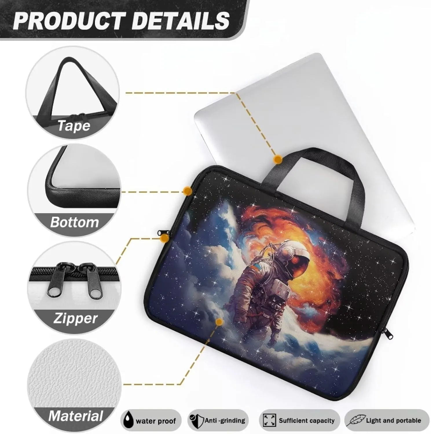 PU Leather Laptop Bags Designer Water-Resistant Laptop Carrying Case 10 12 13 15 17 inch