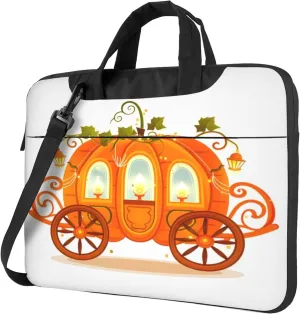 Pumpkin Car Laptop Shoulder Bag for Women, Laptop Sleeve Case Durable Computer Bag