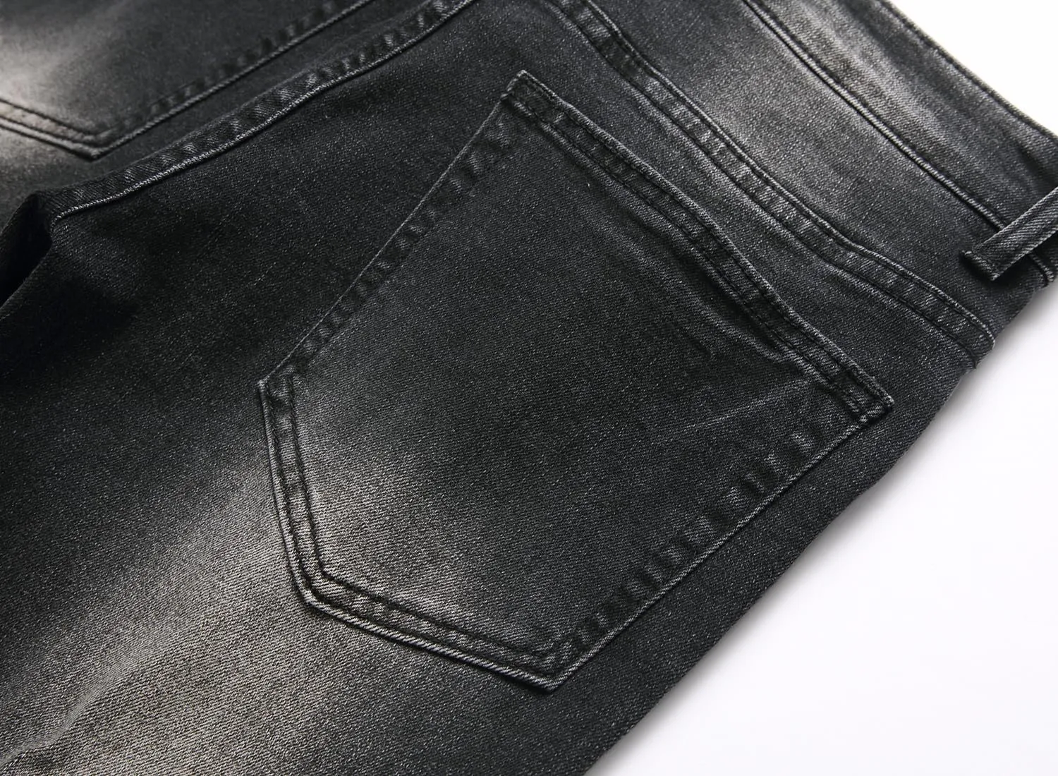 QIMYUM Men's Slim Fit Jeans Ripped Skinny Jeans for Men, Fashion Biker Jeans Stretch Moto Cargo Denim Pants