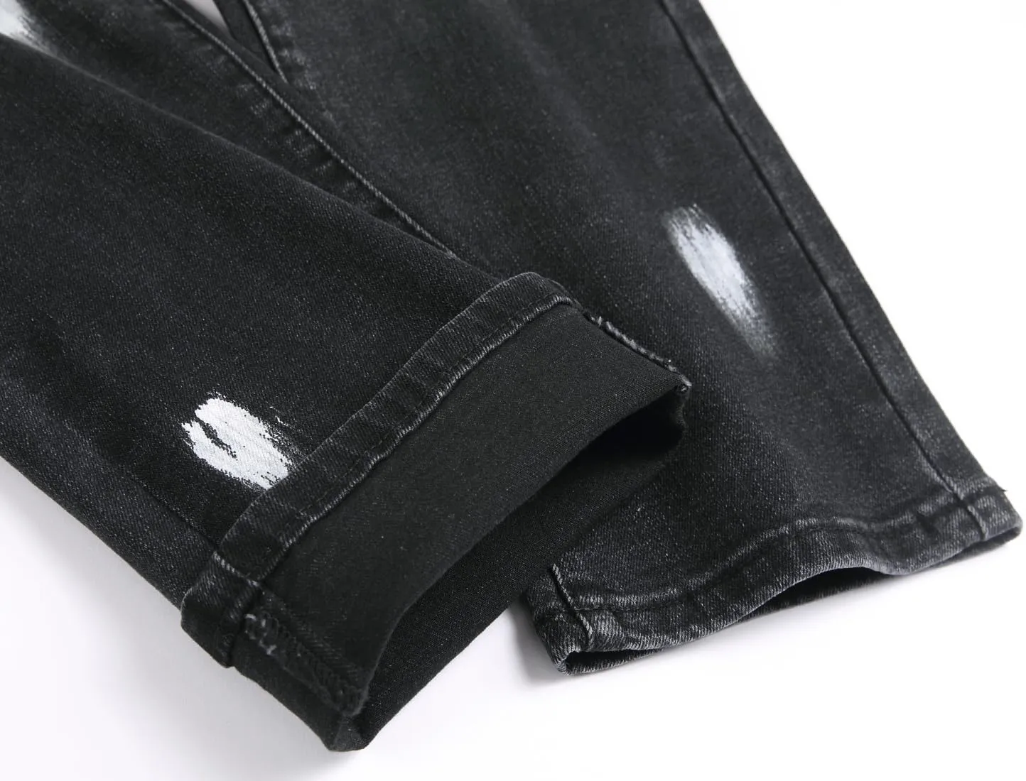 QIMYUM Men's Slim Fit Jeans Ripped Skinny Jeans for Men, Fashion Biker Jeans Stretch Moto Cargo Denim Pants