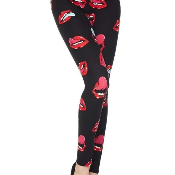 Red Lip Xtra Plus Leggings